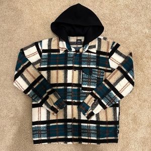 ZARA | Hooded Shacket | Plaid
